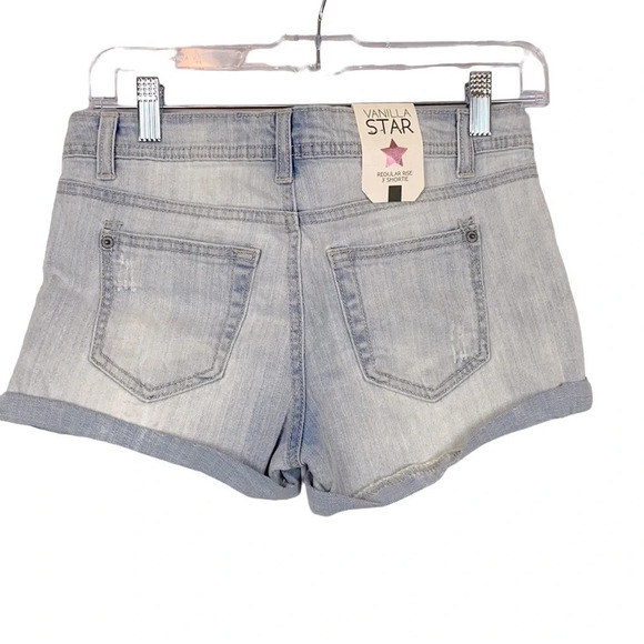 NEW Vanilla Star Light Wash Distress Short Size 3 - Picture 2 of 7